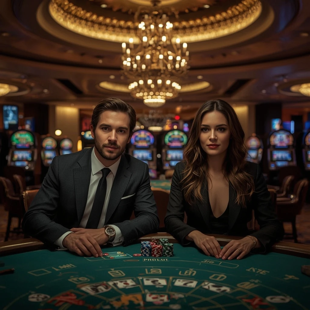 Two poker players at BETWAY CASINO